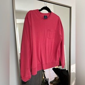 J Crew Red Crew Neck Sweatshirt/ Long Sleeve